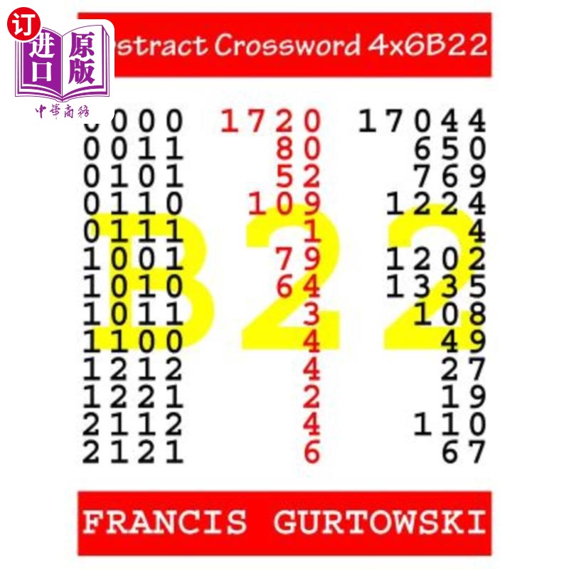 海外直订Abstract Crossword 4x6B22摘要填字游戏4x6B22