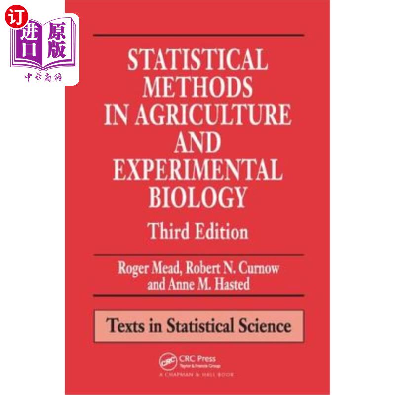 海外直订Statistical Methods in Agriculture and Experimental Biology 农业统计方法与实验生物学，第二版