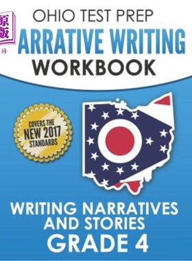 海外直订Ohio Test Prep Narrative Writing Workbook Grade 4: Writing Narratives and Storie 俄亥俄州备考叙事写作练习册