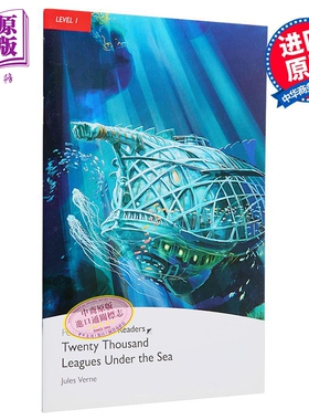 Pearson English readers海底两万里20,000 Leagues Under the Sea培生英语分级读物1级 小高-初中 蓝思值560L【中商原版】