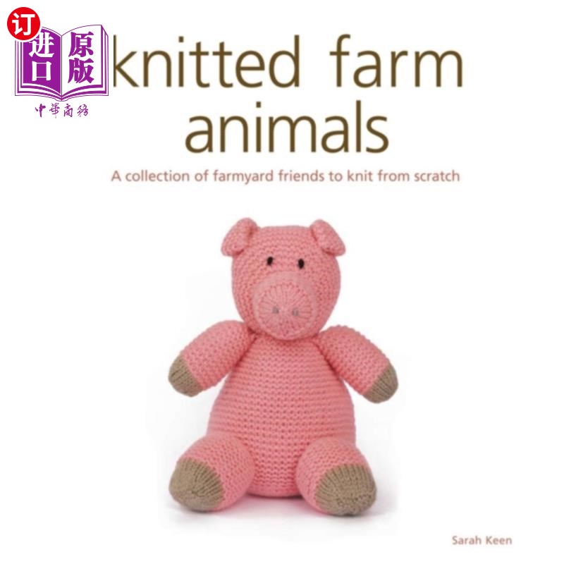 海外直订Knitted Farm Animals 针织农场动物