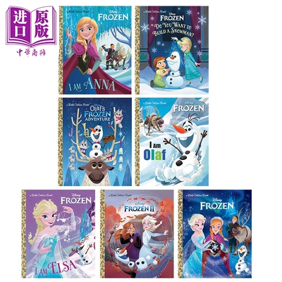 Frozen Little Golden Book 英文原版小金书 冰雪奇缘系列7册 Disney迪士尼卡通动画 安娜I Am Anna 奥拉夫Olaf 【中商原版】