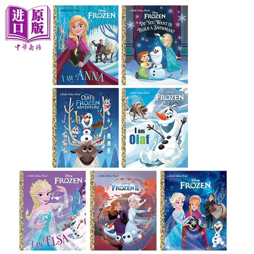 预售 Frozen Little Golden Book 英文原版小金书 冰雪奇缘系列7册 Disney迪士尼卡通动画 安娜I Am Anna 奥拉夫Olaf 【中商原版】