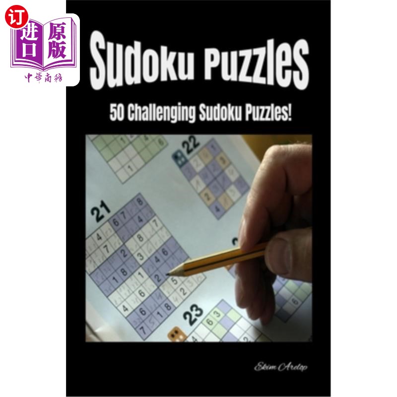 海外直订Sudoku Puzzles: 50 Challenging Sudoku Puzzles! 数独游戏：50个挑战性的数独游戏！