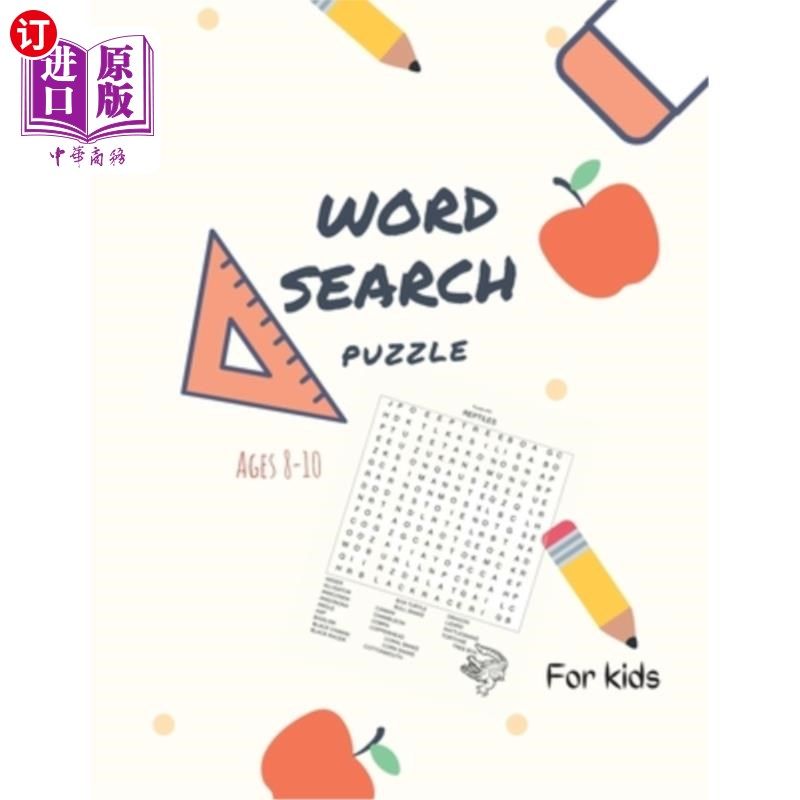 search animals book for kids ages 8-10: practice  单词搜索动物书