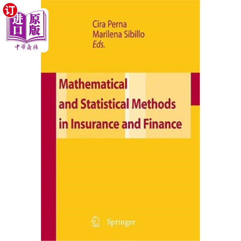 海外直订Mathematical and Statistical Methods in Insurance and Finance 《保险与金融的数理统计方法