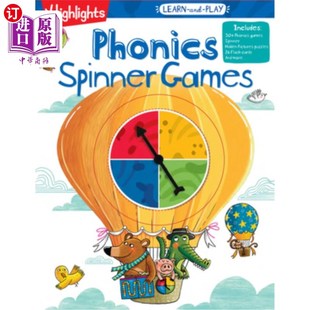 海外直订Highlights Learn-And-Play Phonics Spinner Games 重点学习和玩拼读旋转游戏