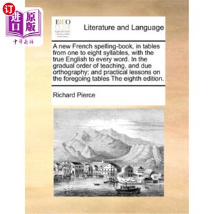海外直订A One the Eight Book Tables 从一到 一本新 法语拼写书 Spelling from with Syllables True French New