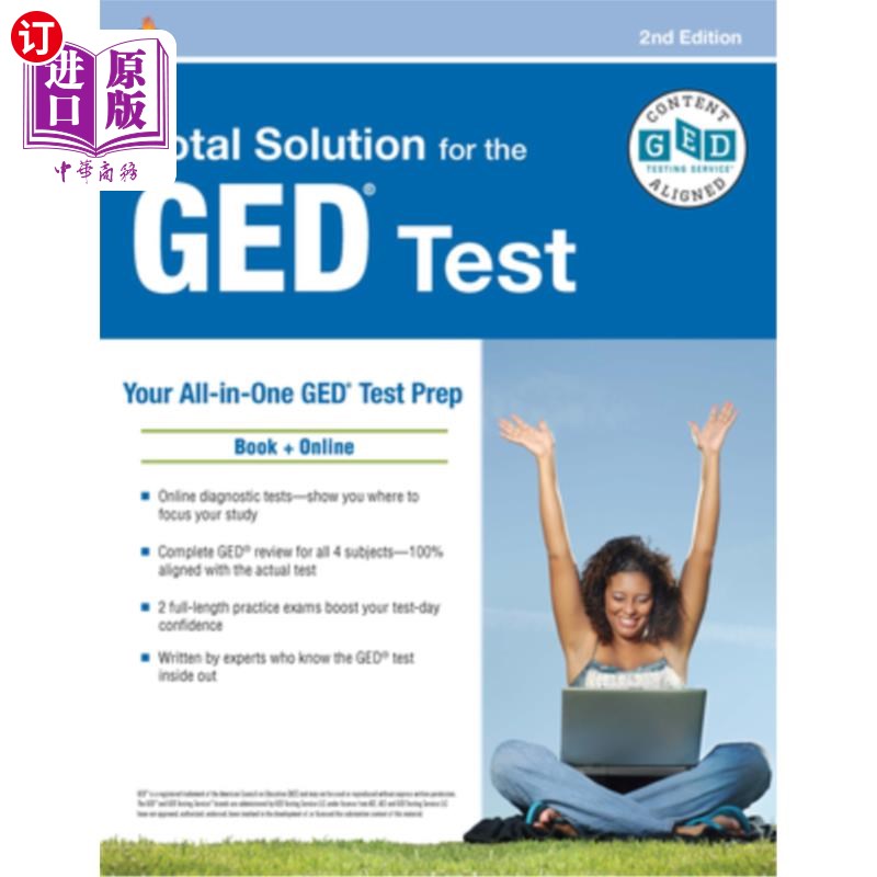 海外直订GED Total Solution, for the 2023 GED Test, 2nd Edition 2023年的GED考试，第二版