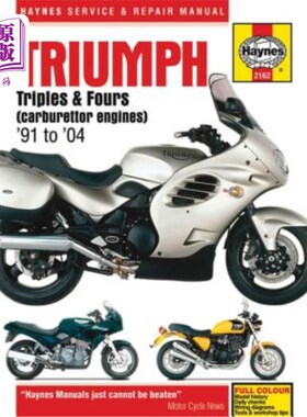 海外直订Triumph Triples & Fours (Carburettor Engines) '91 to '04 凯旋三缸和四缸（化油器发动机）91年至04年
