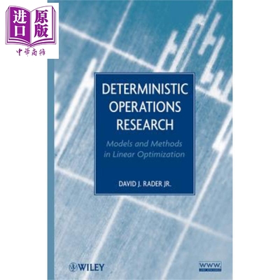 现货 确定性运筹学 线性优化的模型与方法Deterministic Operations Research Models And Methods In Linear Optimization David