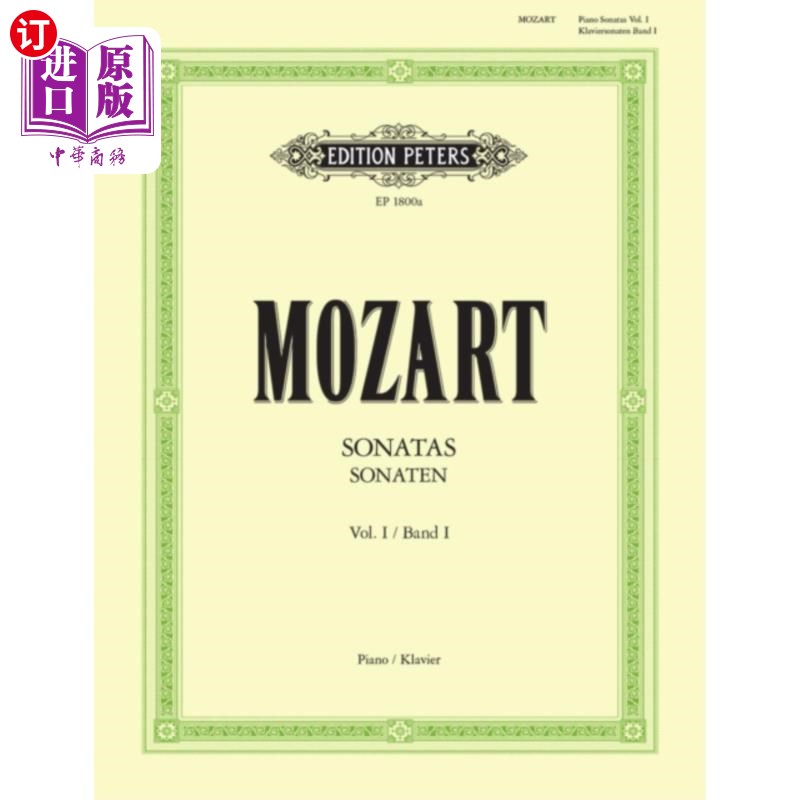 海外直订古英语 Piano Sonatas, Vol. 1: Nos. 1-10 钢琴奏鸣曲，第一卷:no . 1-10