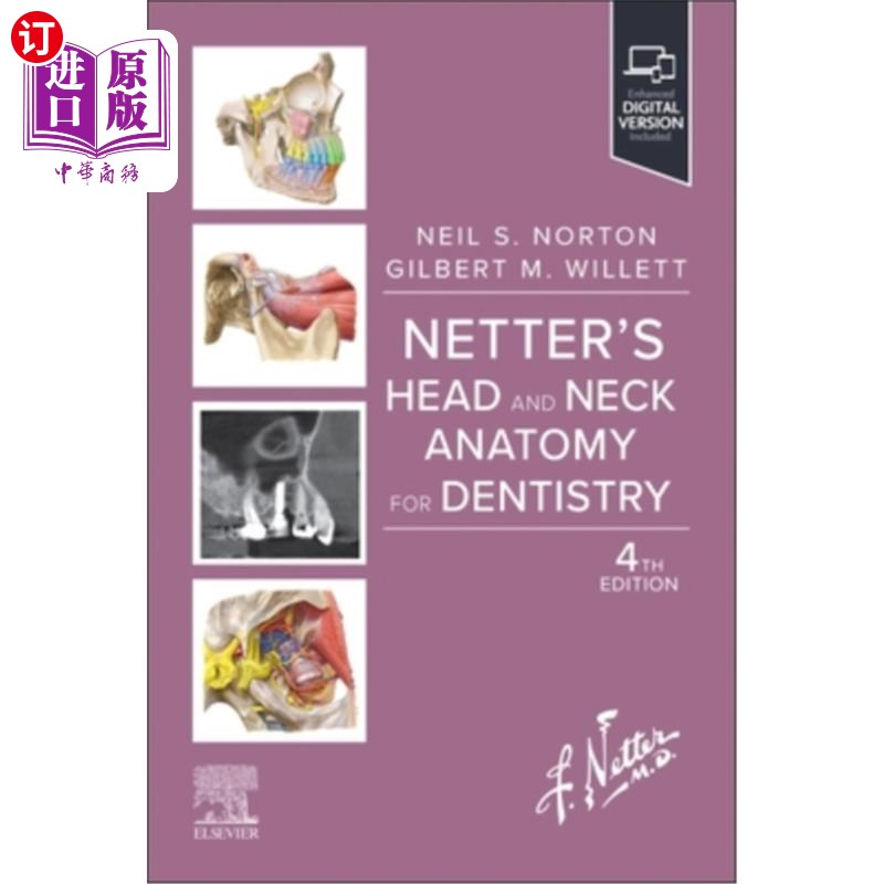 海外直订医药图书Netter's Head and Neck Anatomy for Dentistry