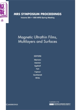 现货 Magnetic Ultrathin Films, Multilayers and Surfaces 英文原版  磁性超薄膜、多层及表面  A. Fert【中商原版】