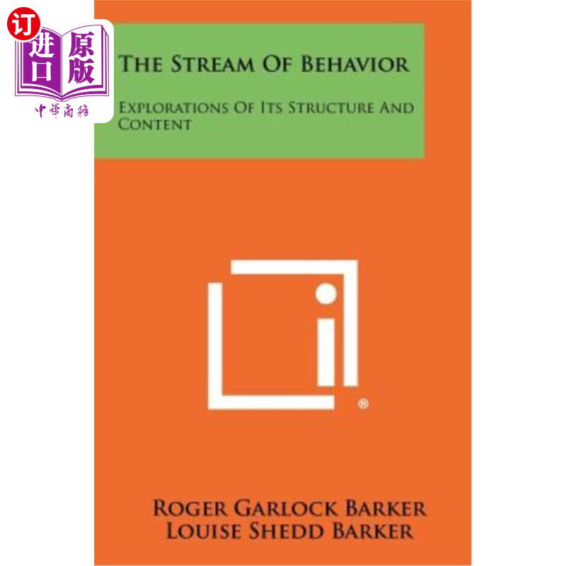 海外直订The Stream of Behavior: Explorations of Its Structure and Content 行为流的结构与内容探析