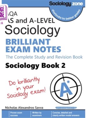 海外直订AQA A-level Sociology BRILLIANT EXAM NOTES (Book 2): The Complete Study and Revi AQA A-leve