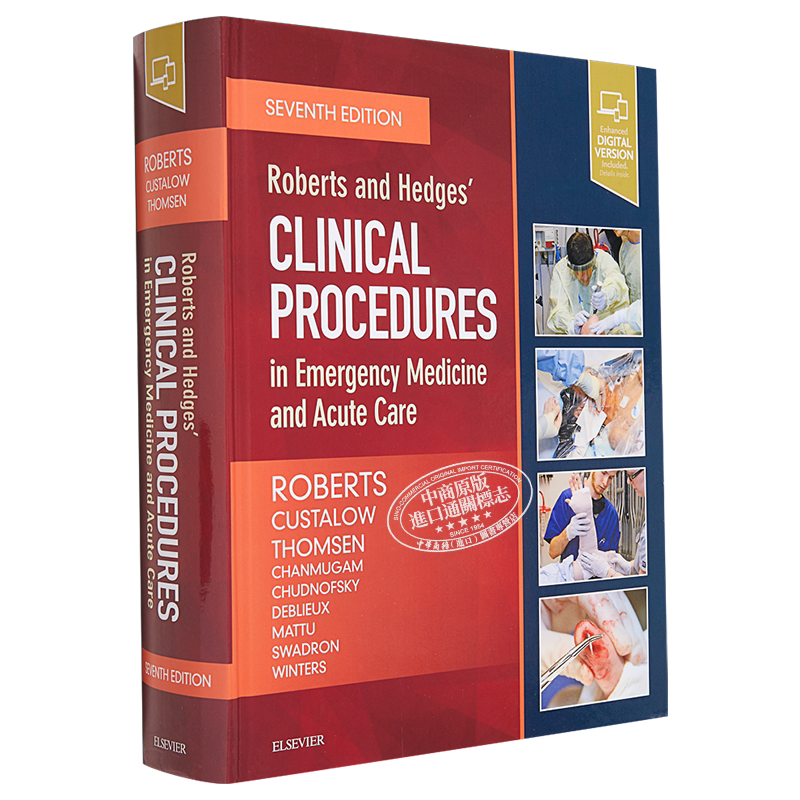 现货 Roberts急诊医学和急性护理临床程序 第7版 英文原版 Roberts and Hedges Clinical Procedures【中商原版】Elsevier