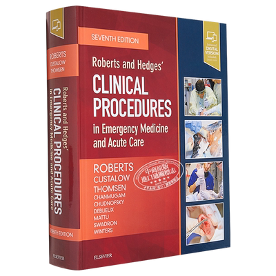 现货 Roberts急诊医学和急性护理临床程序 第7版 英文原版 Roberts and Hedges Clinical Procedures【中商原版】Elsevier