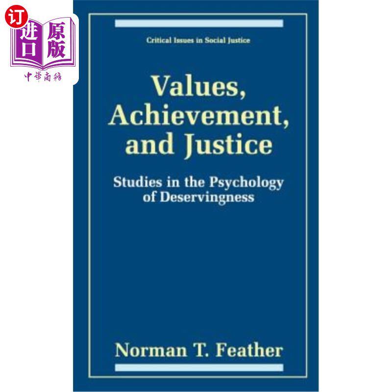 海外直订values, achievement, and justice 价值观,成就和正义