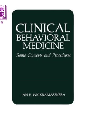 海外直订医药图书Clinical Behavioral Medicine: Some Concepts and Procedures 临床行为医学