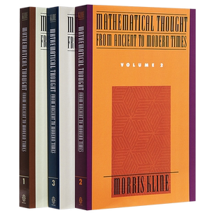 古今数学思想套装1-3 英文原版 Mathematical Thought from Ancient to Modern Times 1-3 Morris Kline【中商原版】