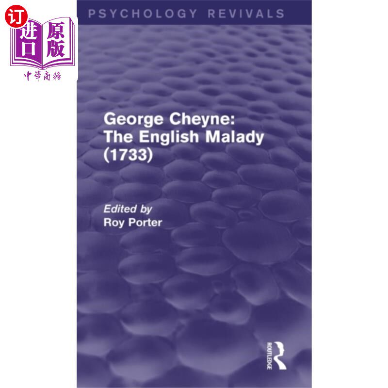 海外直订医药图书George Cheyne: The English Malady (1733) 乔治·切尼:《英国病》(1733)(心理学复兴)