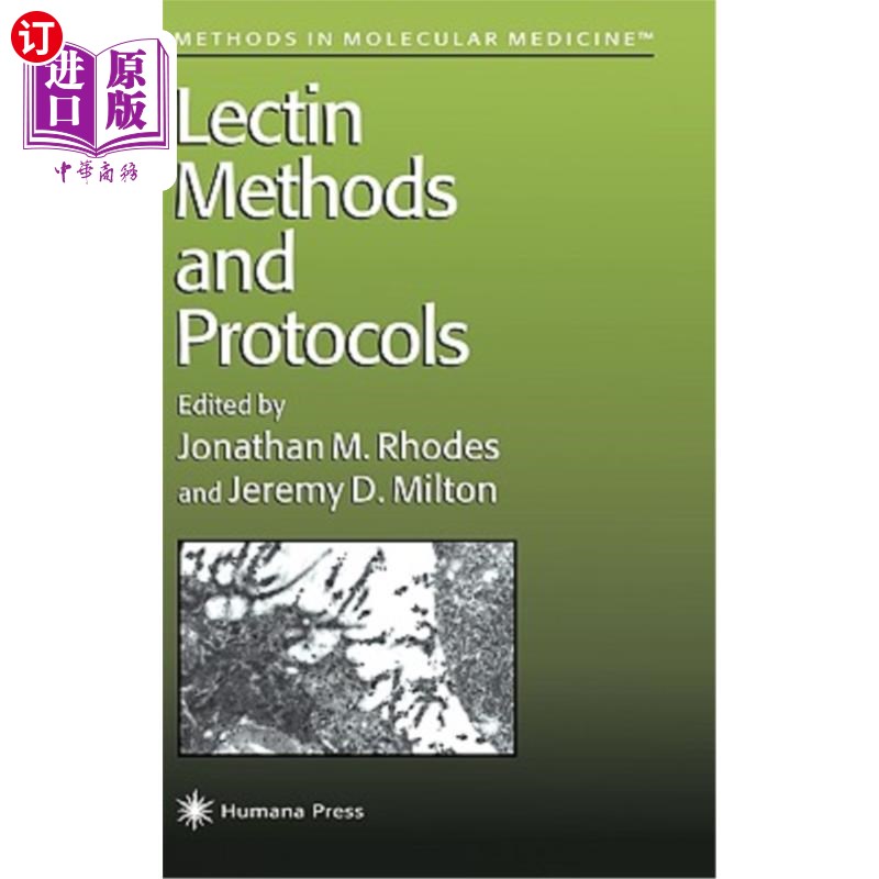 海外直订医药图书Lectin Methods and Protocols 凝集素方法和协议