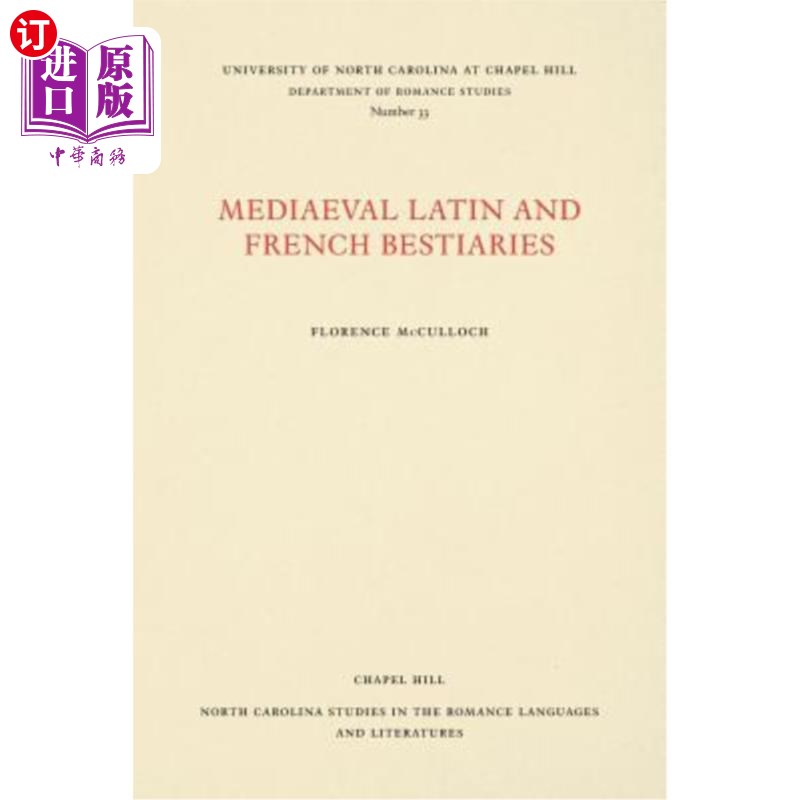 海外直订Medieval Latin and French Bestiaries 中世纪拉丁语和法语的动物寓言
