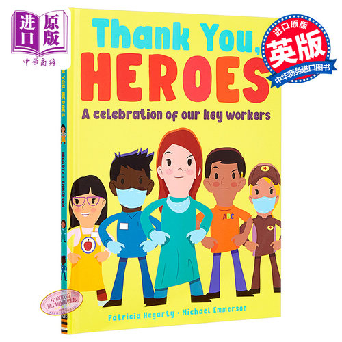 现货 感恩 感谢英雄的人们 Thank You Heroes 低幼韵律情商启蒙绘本 致敬英雄感恩 精装 英文原版 3-6岁 职业认知【中商原版】