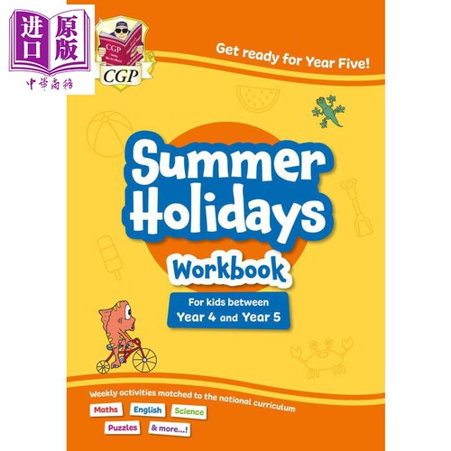 英国CGP原版 四年级至五年级 8-9岁KS2暑假活动手册 英语数学 Summer Holidays Activity Workbook Year 4 Year 5【中商原版?