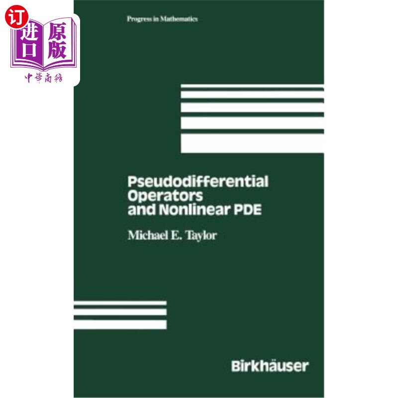 海外直订Pseudodifferential Operators and Nonlinear Pde 伪微分算子与非线性偏微分方程