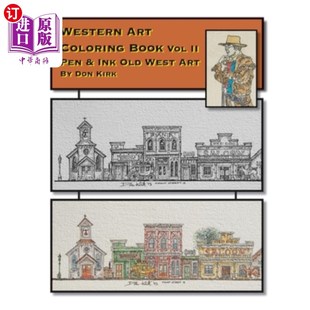 Book 第二卷 West Art Coloring Vol Pen 西方艺术画册：笔墨旧西方艺术 海外直订Western Ink Old