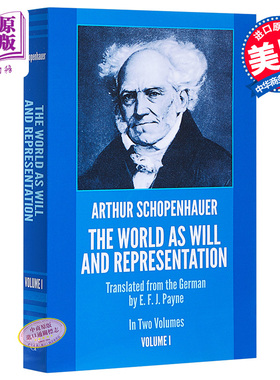 叔本华 作为意志和表象的世界 卷1 英文原版 The World as Will and Representation, Vol. 1 哲学【中商原版】