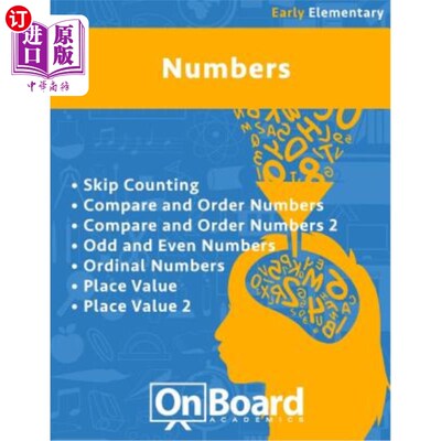 海外直订Numbers (early elementary): Skip Counting, Compare and Order Numbers 1 & 2, Odd  数字（早期初等）：跳过计数