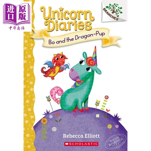 学乐大树Unicorn Diaries2 Bo and the Dragon-Pup独角兽日记2 儿童小初文学 日记 悬疑探险 桥梁书 560L 6-12岁【中商原版】