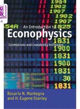 海外直订Introduction to Econophysics: Correlations and Complexity in Finance 经济物理学导论:金融中的相关性和复杂性