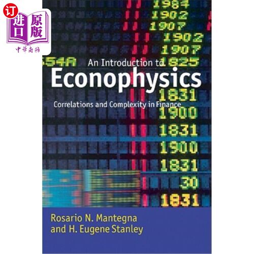 海外直订Introduction to Econophysics: Correlations and Complexity in Finance 经济物理学导论:金融中的相关性和复杂性