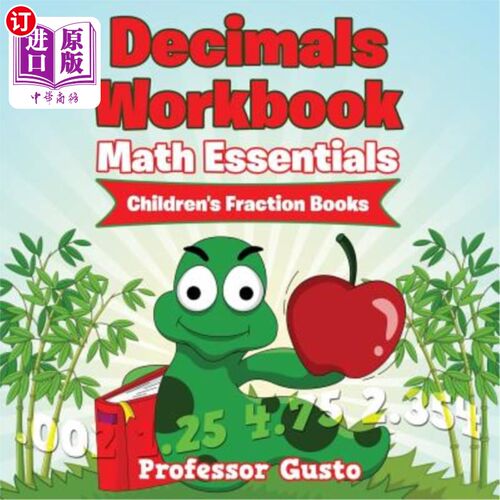 海外直订Decimals Workbook Math Essentials: Children's Fraction Books 小数点练习册数学要领:儿童分数书