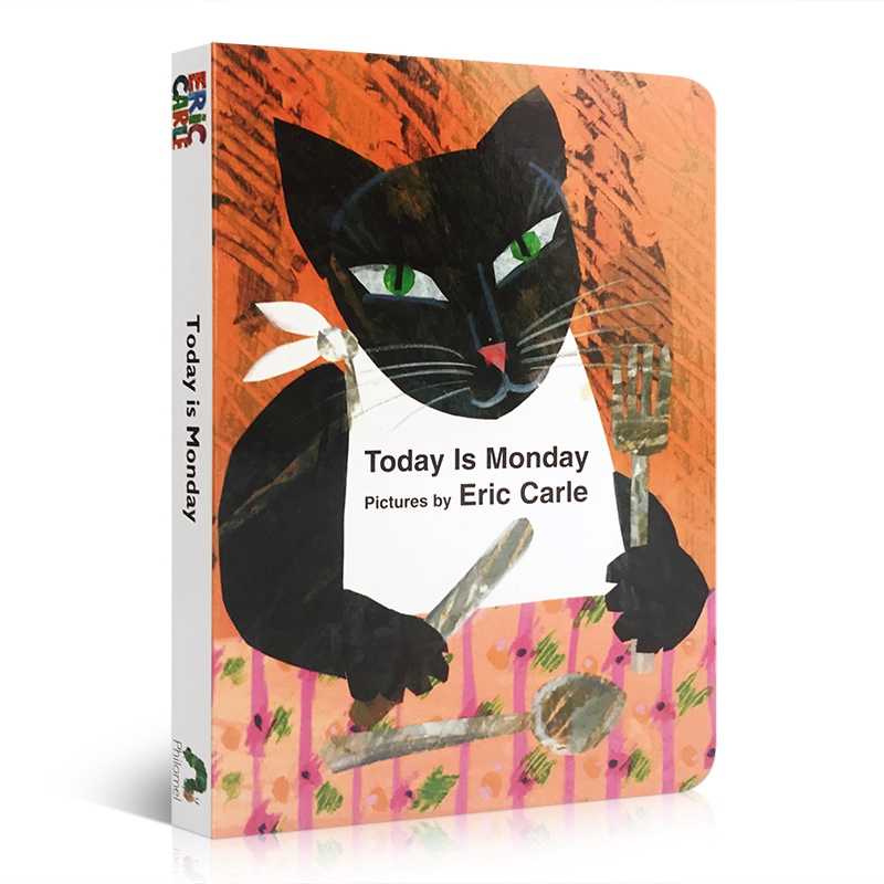 现货 【中商原版】今天是星期一 英文原版 Today Is Monday board book 艾瑞卡尔爷爷 英语启蒙儿歌 纸板书 廖彩杏张湘君书单