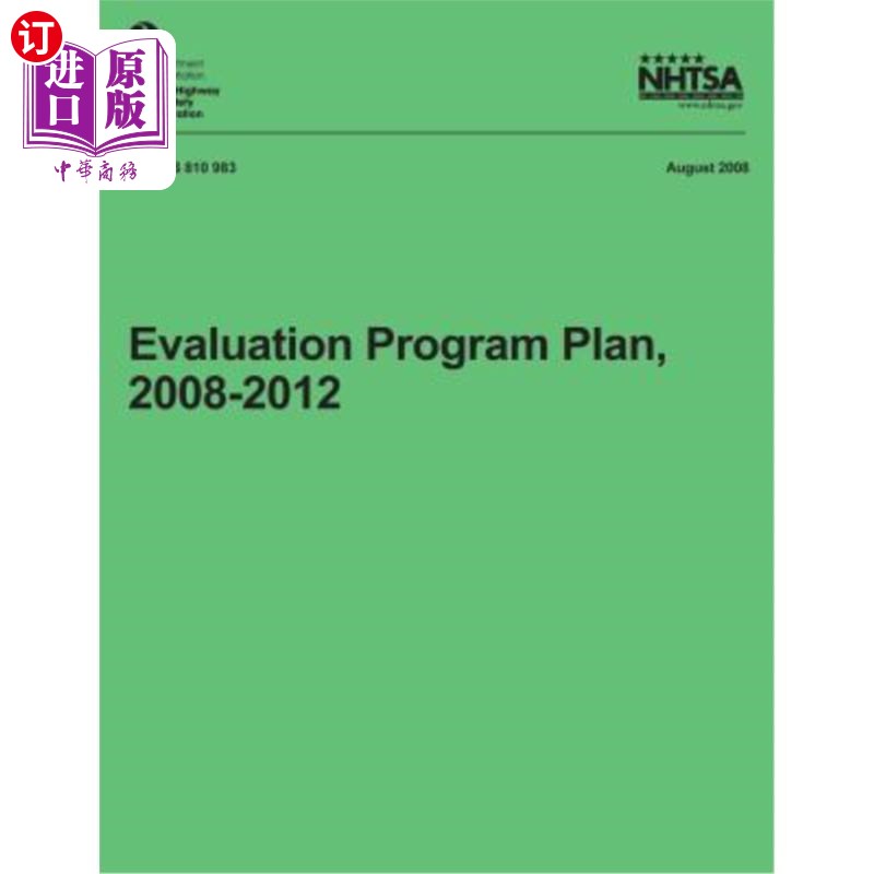 海外直订Evaluation Program Plan, 2008-2012 评估项目计划，2008-2012