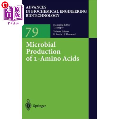 海外直订医药图书Microbial Production of L-Amino Acids 微生物生产L-氨基酸