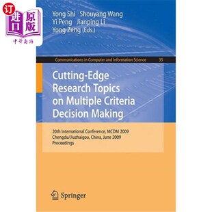 Decision Edge Multiple 海外直订Cutting Making 关于多标准决策 Topics Internat Research 前沿研究课 20th Criteria