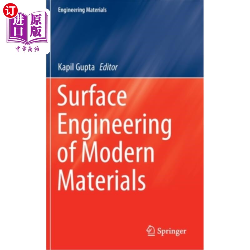 海外直订Surface Engineering of Modern Materials现代材料表面工程“，-封面