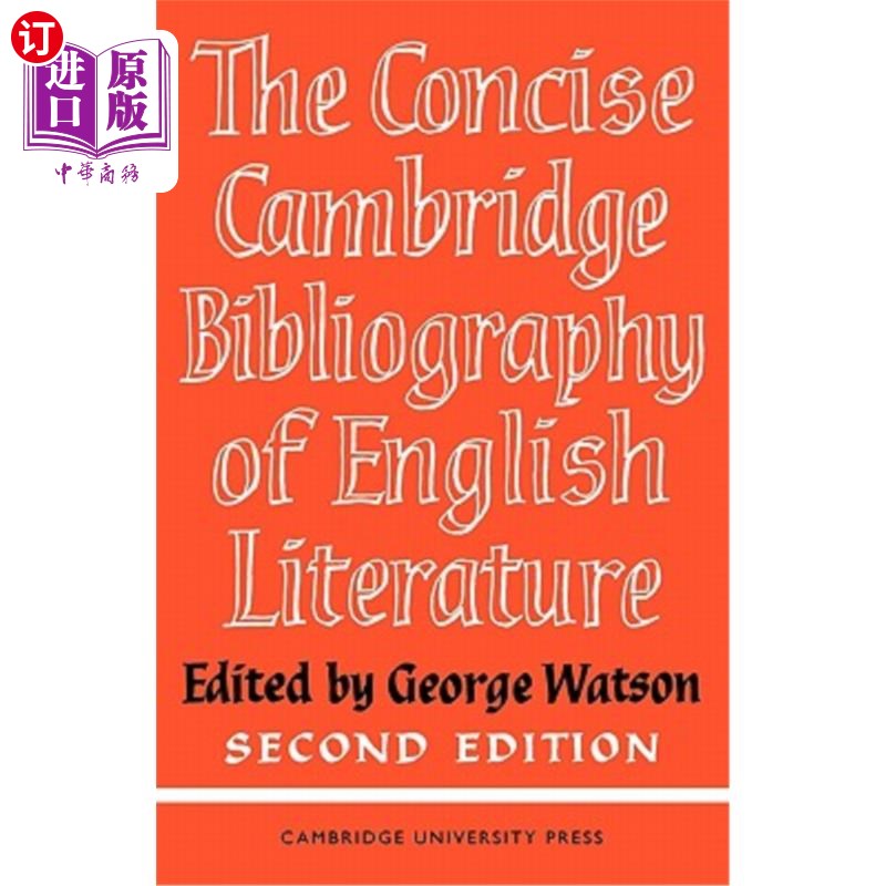海外直订The Concise Cambridge Bibliography of English Literature, 1600 1950 剑桥简明英文文献目录,1600 1950年