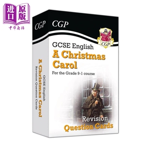 GCSE英语圣诞颂歌复习问题卡 CGP教辅 New Carol 中商原版 English 进口图书 Grade GCSE 现货 新版 Christmas 英国原版