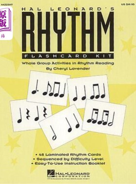海外直订Hal Leonard's Rhythm Flashcard Kit 哈尔·莱纳德的节奏抽认卡套装