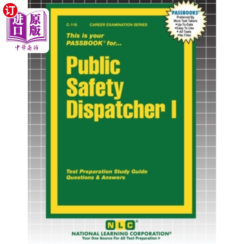 海外直订Public Safety Dispatcher I 一级公共安全调度员