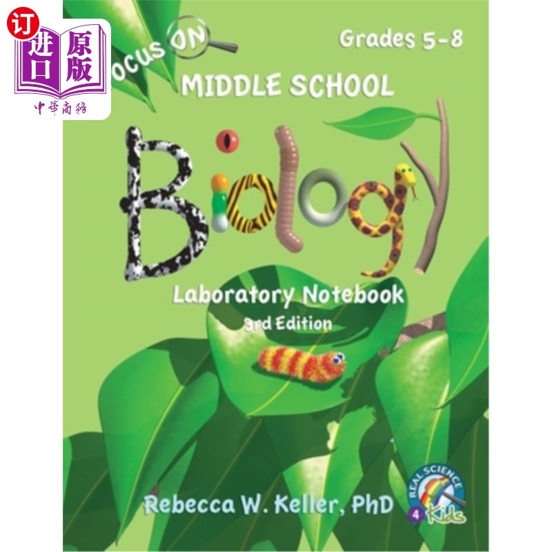 海外直订Focus On Middle School Biology Laboratory Notebook, 3rd Edition 关注中学生物实验笔记本，第三版