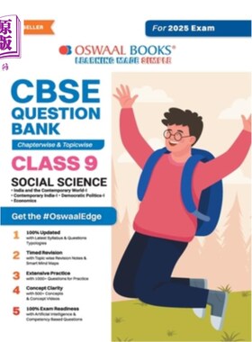 海外直订Oswaal CBSE Question Bank Class 9 Social Science, Chapterwise and Topicwise Solv Oswaal CBS