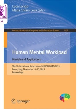 海外直订Human Mental Workload: Models and Applications: Third International Symposium, H 人力负荷:模型与应用:第三届